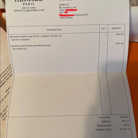 Hermes Gold Constance Belt 38mm Belt Set - Picture 9 of 10